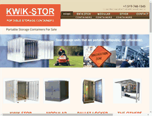 Tablet Screenshot of kwik-stor.com